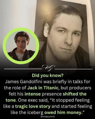 Film trivia: actor rejected from Titanic for having too much gravitas — producers feared it would shift the film's tone away from tragic romance.