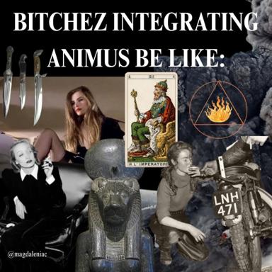 Esoteric dark-academia collage mixing Tarot, alchemy, and art-historical fragments with a Gilles de Rais / Jungian psychology in-joke.