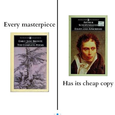 Literary hierarchy: masterpieces versus the publishing machinery that mass-produces them