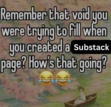 Meta-commentary on Substack creator burnout: the void that awaits those who launch a publication.