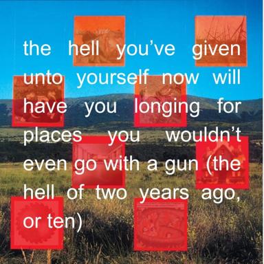 Existential regret overlaid on a steppe landscape: a darkly funny retrospective curse about the places you never visited and now never will.