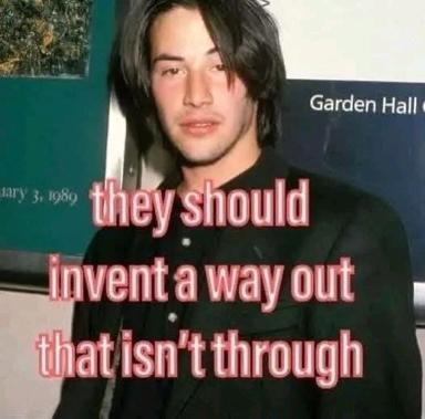 Vintage photo of a long-haired man overlaid with exasperated text — a reaction meme about unsolvable problems.