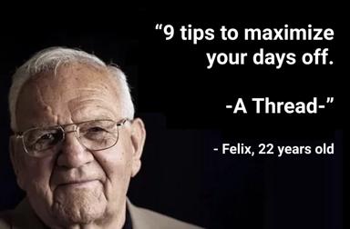 A deadpan meme pairing a stock photo of an elderly man in glasses with a listicle headline and self-deprecating attribution, the humour lying in the absurdity of treating self-help advice as philosophical profundity.