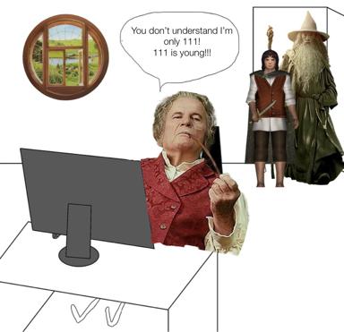 Internet elder defends her age as Shire years — 111 is practically a youngling in Middle-earth.