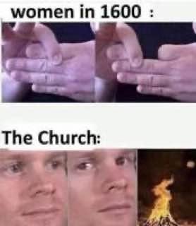 1600s church hands vs the church's actual violence—a two-panel medieval-to-Renaissance critique wrapped in art-historical snark
