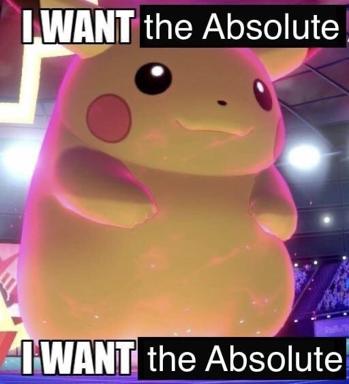 Neon-lit inflatable Pikachu meme: anguished plea for ontological absolutes, voiced by an increasingly unhinged yellow rodent.